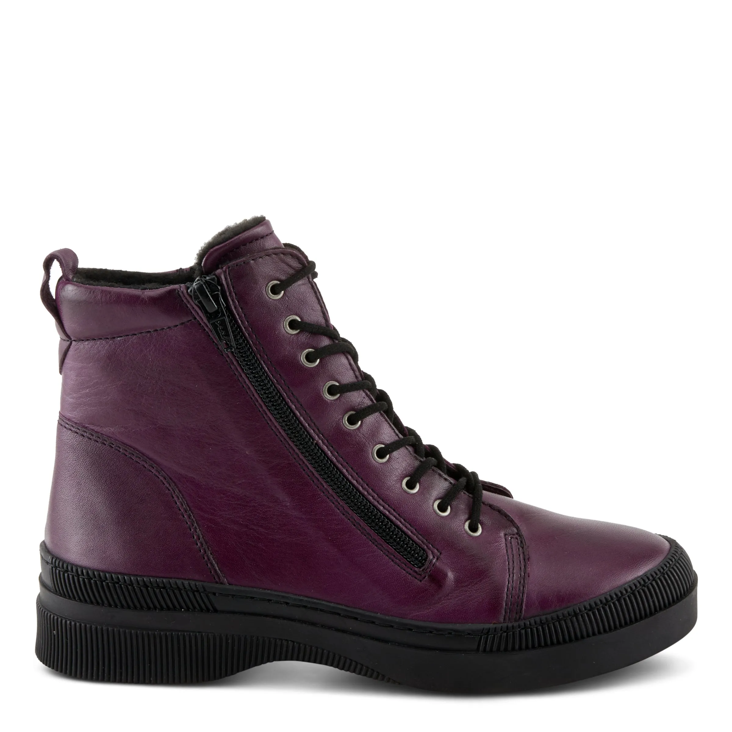Spring Step Shoes Hoylein Women's Leather Rugged Combat Style Boots