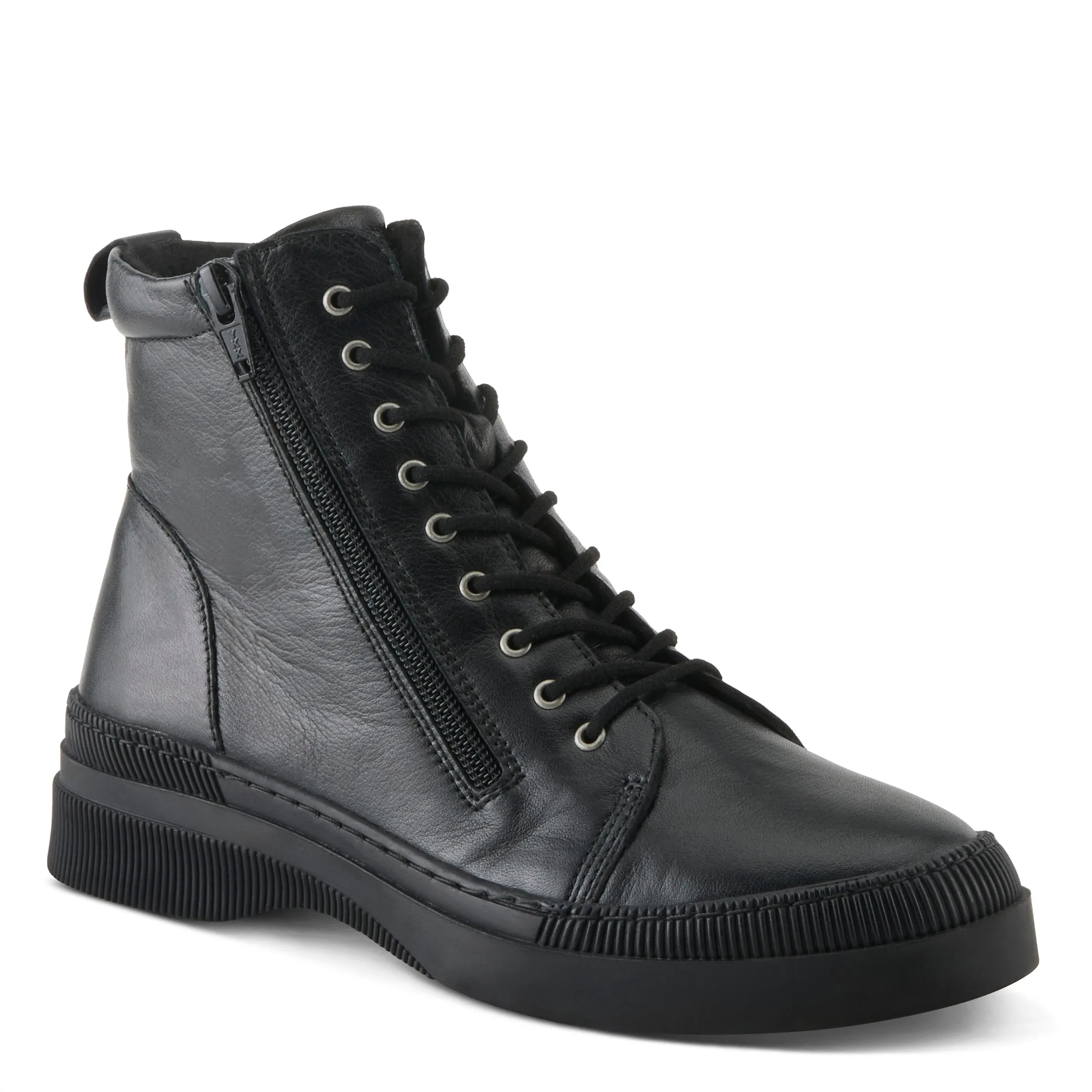 Spring Step Shoes Hoylein Women's Leather Rugged Combat Style Boots
