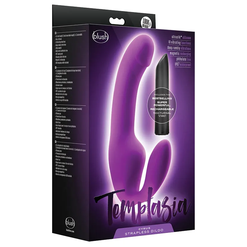 Temptasia Cyrus Purple 8.5-Inch Long Rechargeable Vibrating Dildo