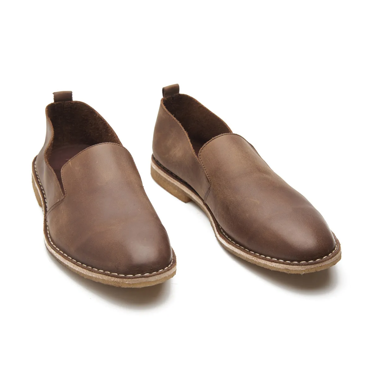 Travers, All in One Slipon - Pullup Brown | Stitch Down | Summer Classics